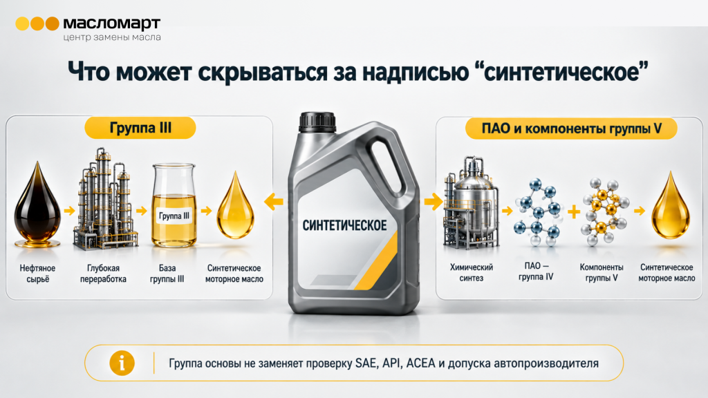 2.png Различие синтетических масел на основе групп III, IV и V.
