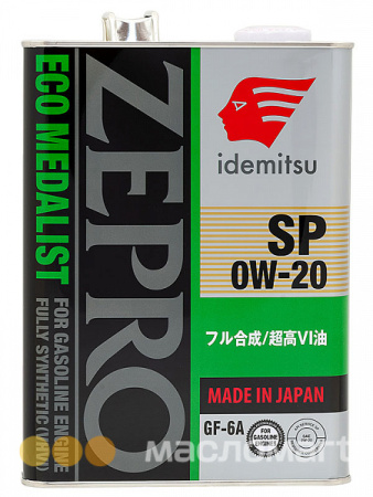 0w20 idemitsu eco medalist 4l