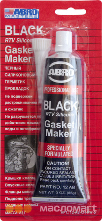 Герметик/прокладка ABRO черный 85г /кор.12шт/(Аналог гермет MANNOL)